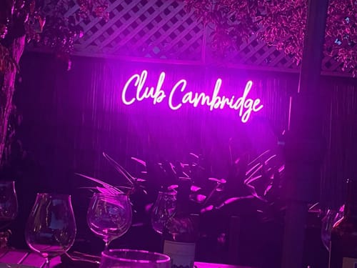 Customer photo review of Custom neon sign Club Cambridge