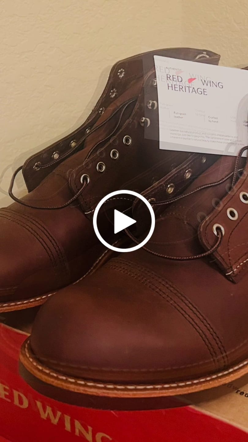 Customer video review of Red Wing Men's Iron Ranger 6 inch Leather Toe Cap Boot