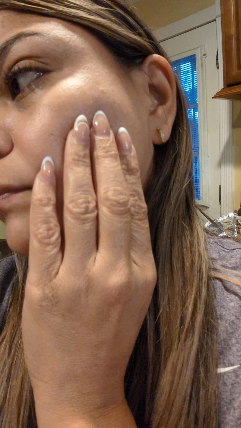 Customer photo review of Eternity Hoop Earrings