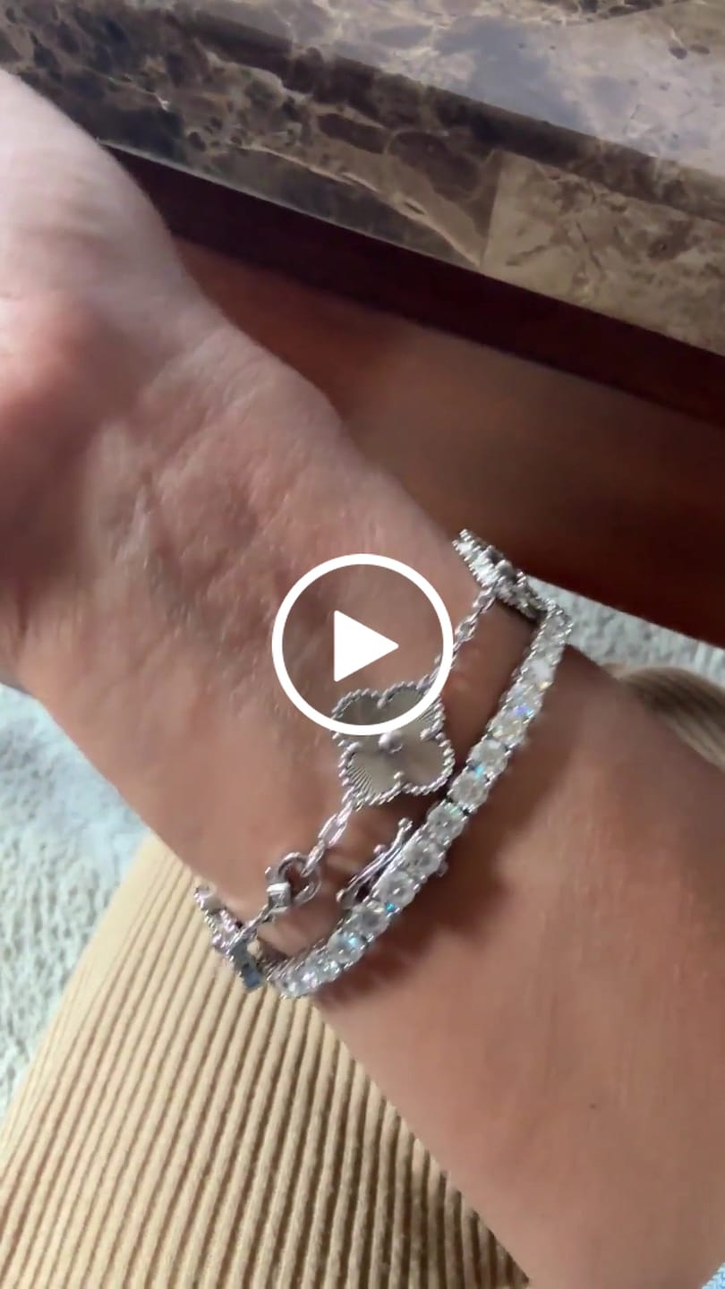 Customer video review of Clara VVS1 Moissanite Round Cut Tennis Bracelet