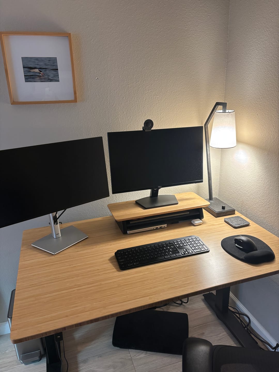 Customer photo review of Small wooden monitor stand