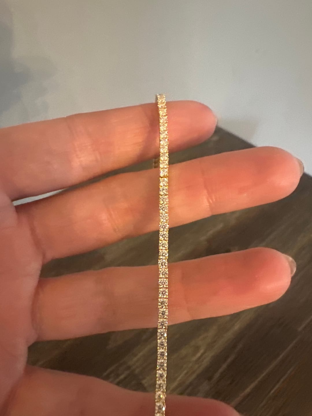 Customer photo review of Moissanite Tennis Bracelet 2mm