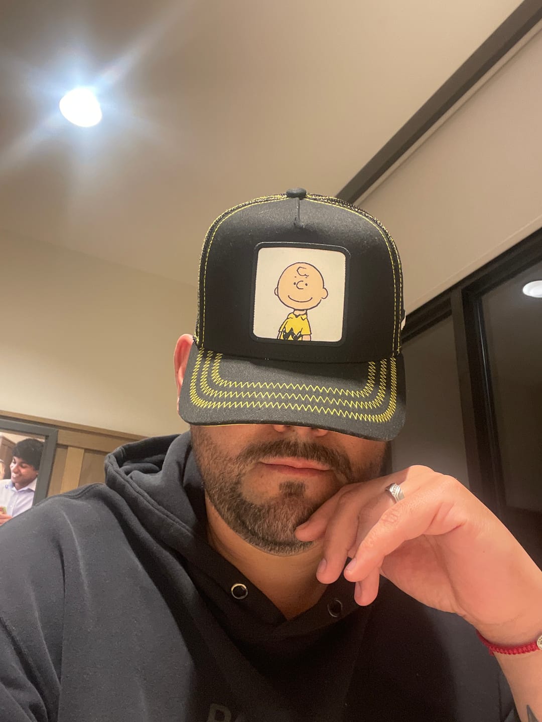 Customer photo review of OVERLORD X Peanuts: Charlie Brown Trucker Cap
