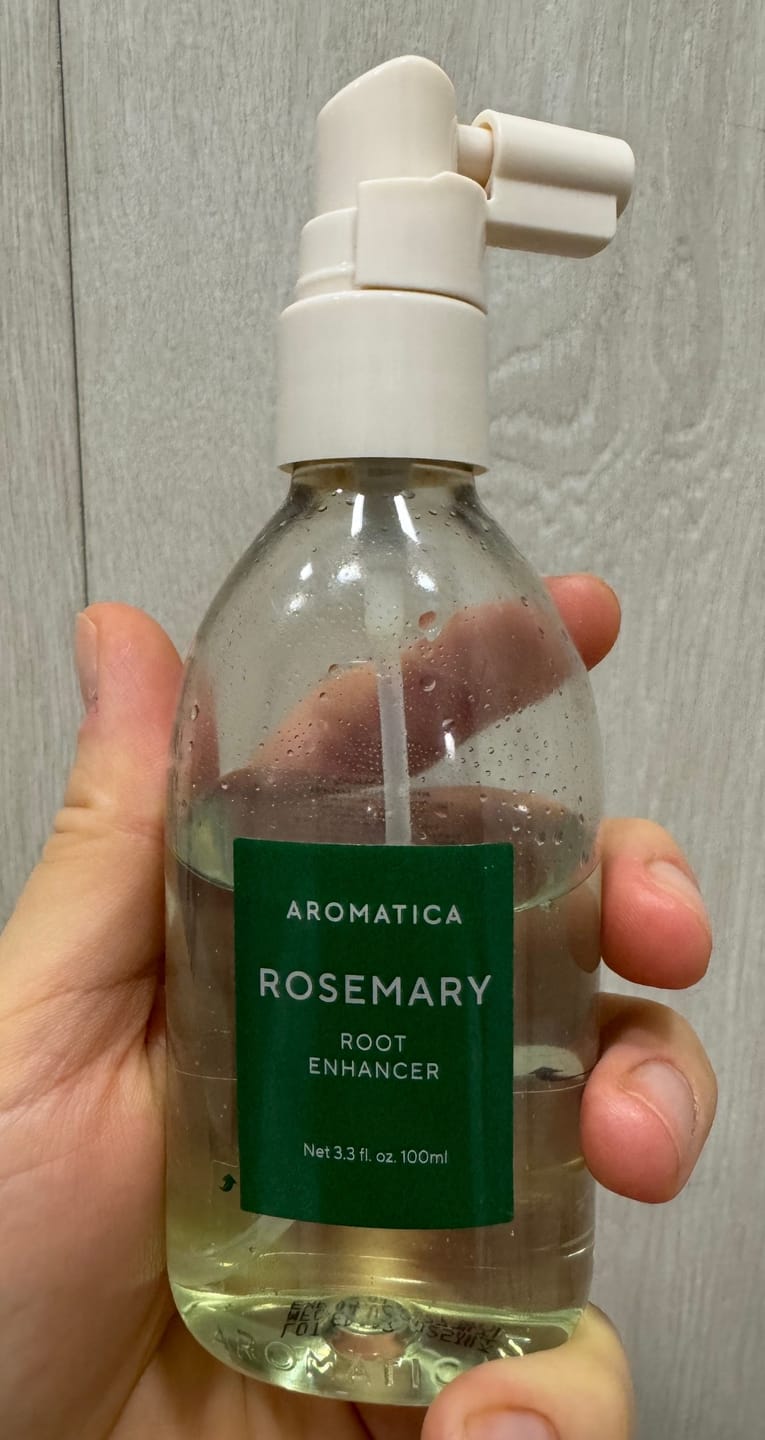 Customer photo review of Toniks matu sakņu stiprināšanai ar rozmarīnu AROMATICA Rosemary Root Enhancer