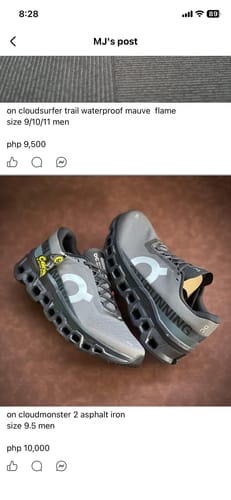 Reviewer's image showing two other On shoe models for sale.