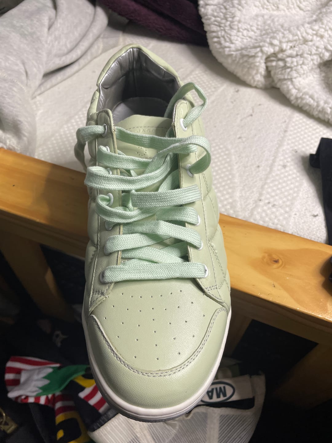 Customer photo review of Flat 100% Cotton Shoe Laces
