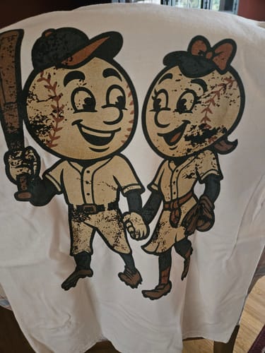 Customer photo review of Old Time Queens Baseball T-Shirt