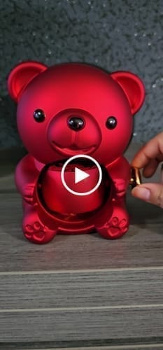 Customer photo review of Ewige Rose Bär Geschenkbox Mit Gravierter Herz Halskette - Kostenlose Ohrringe