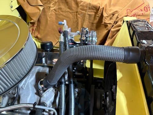 Customer photo review of Upper Radiator Hose Skin Kit -Carbon Fiber/Kevlar