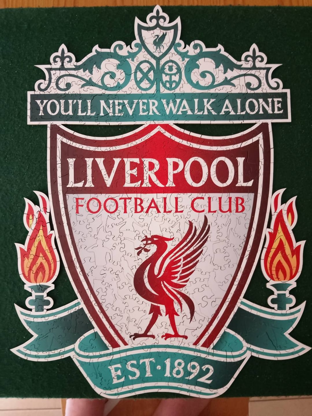Customer photo review of Liverpool FC® Logo - Wooden Puzzle