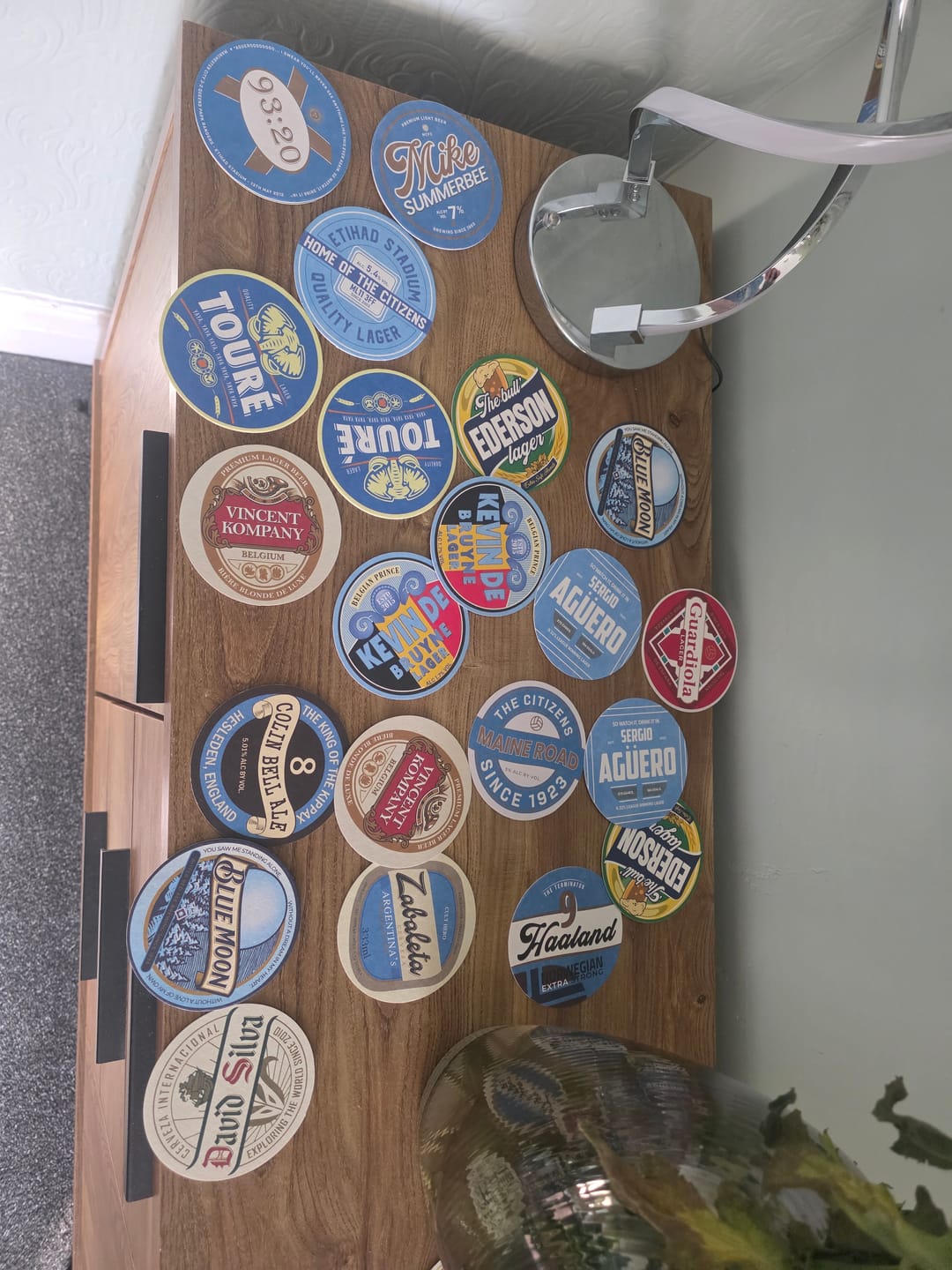 Customer photo review of Manchester City Beer Mats