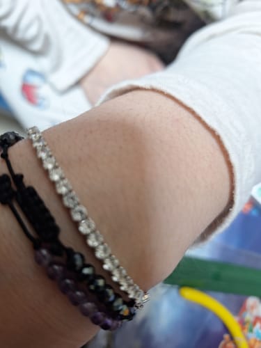 Customer photo review of WHITE ICE BRACELET. - 3MM