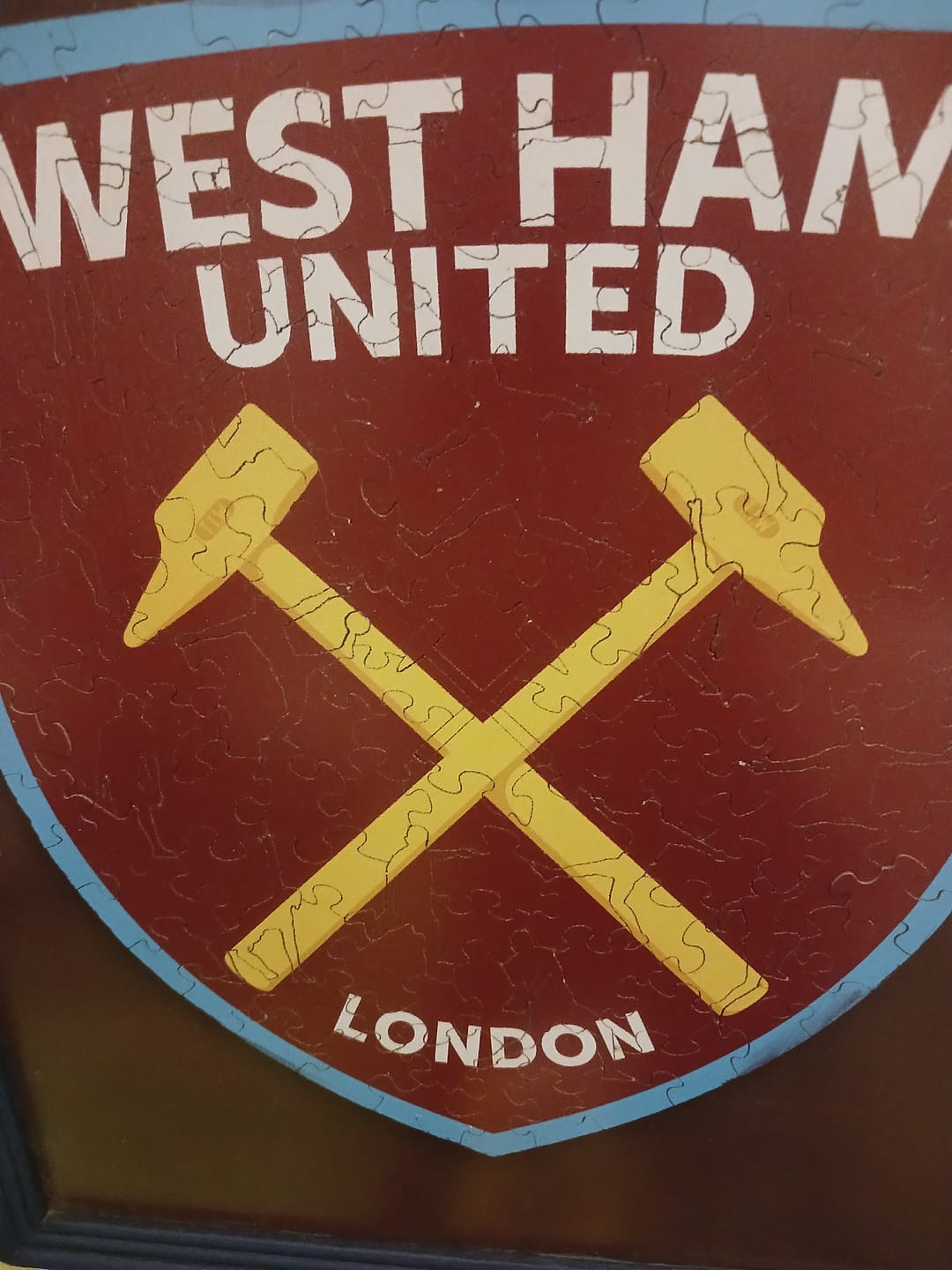 Customer photo review of West Ham United FC® Logo - Wooden Puzzle