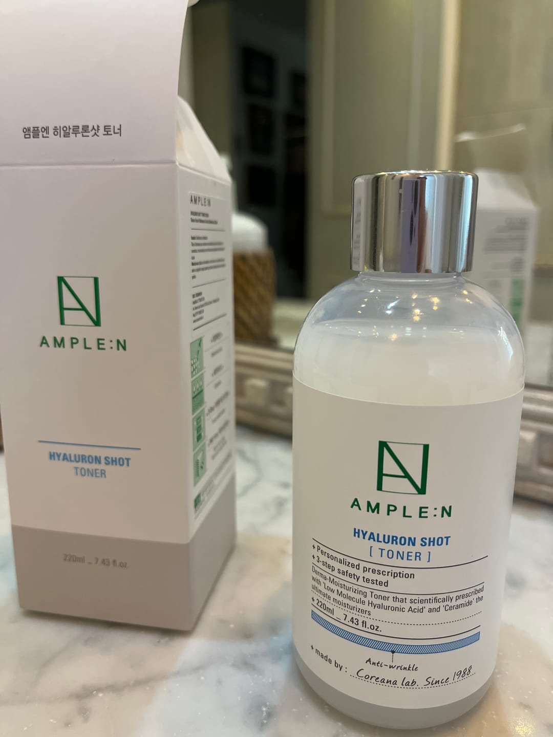 Customer photo review of Tónico Facial Hidratante Amplen Ácido Hialurónico 220ml