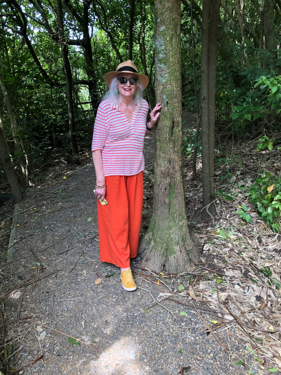 Customer photo review of Buddha Stones Plain Color Cotton Linen High Waist Wide Leg Pants With Pockets