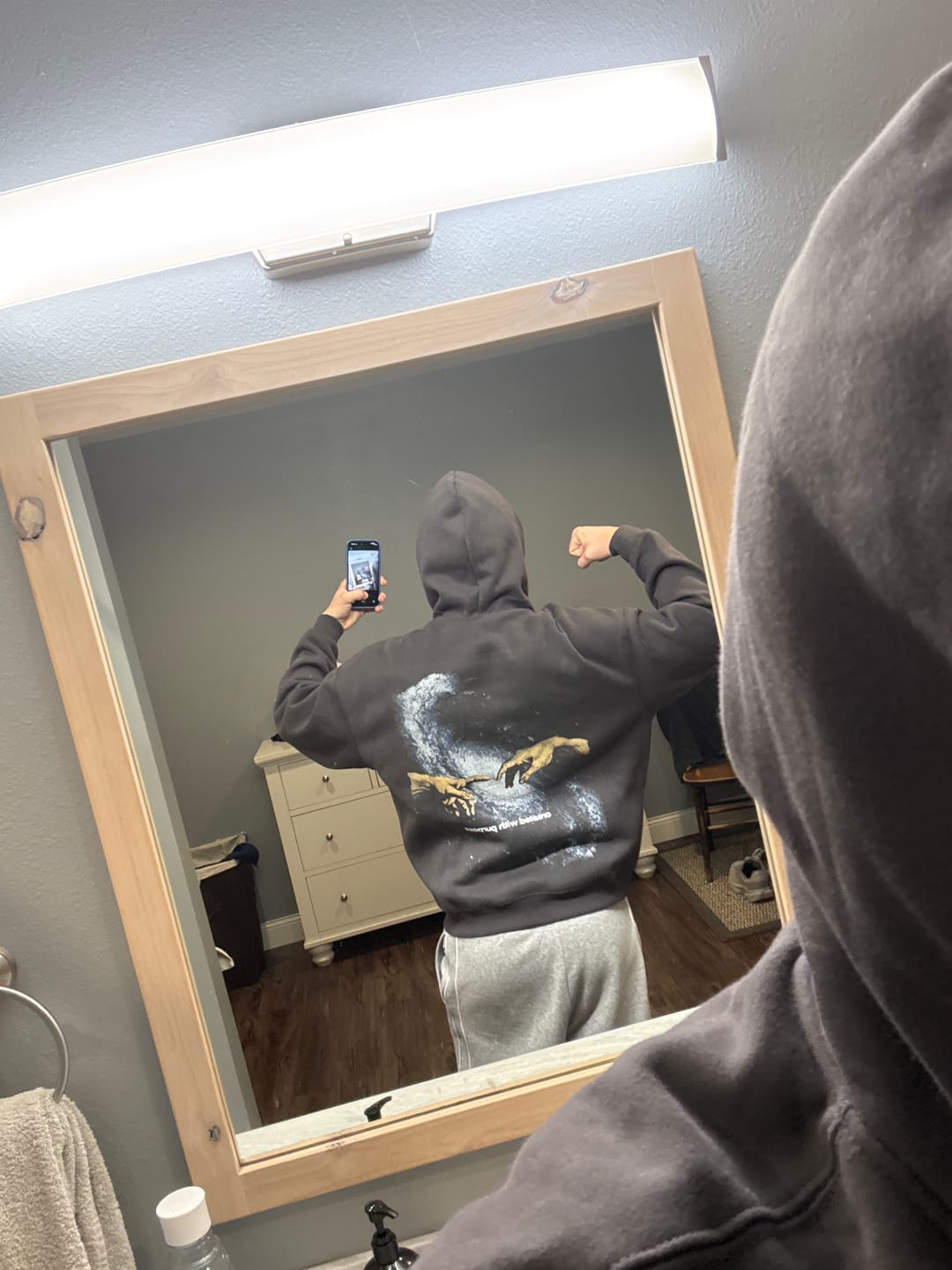 Customer photo review of Created With Purpose Hoodie - Dark Grey