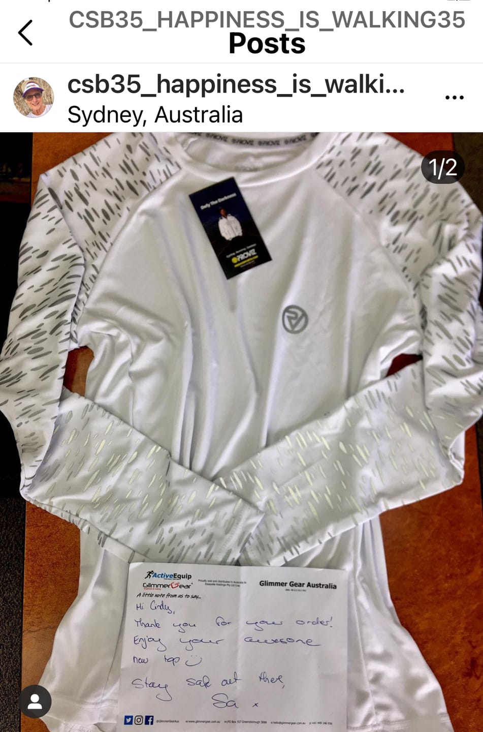 Customer photo review of Proviz REFLECT360 Women's Long Sleeve Top