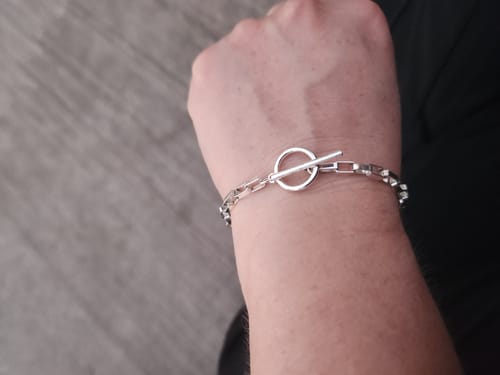 Reseña con foto de un cliente sobre Pulsera Textura