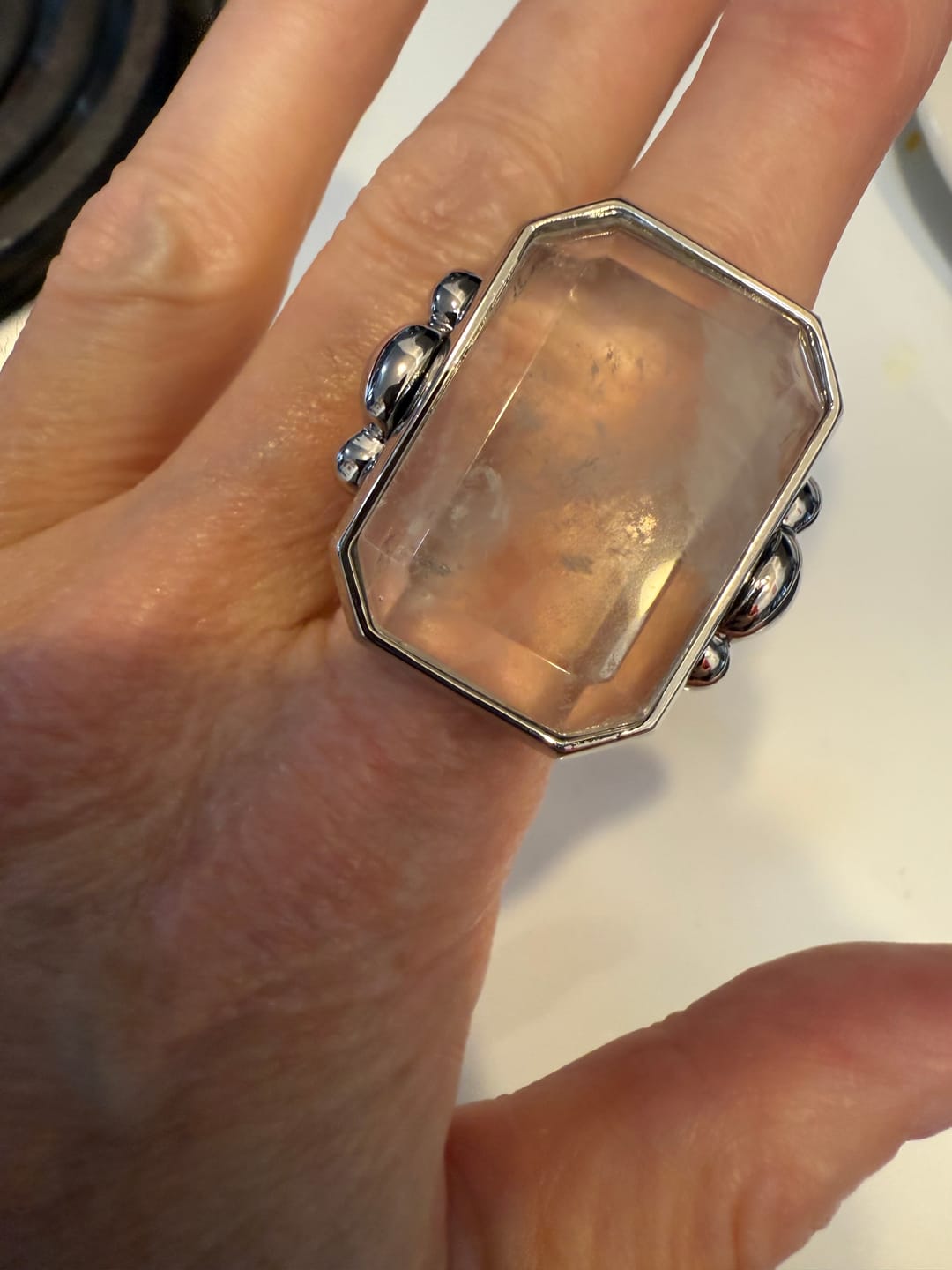 Customer photo review of Marique French Vintage Crystal Ring