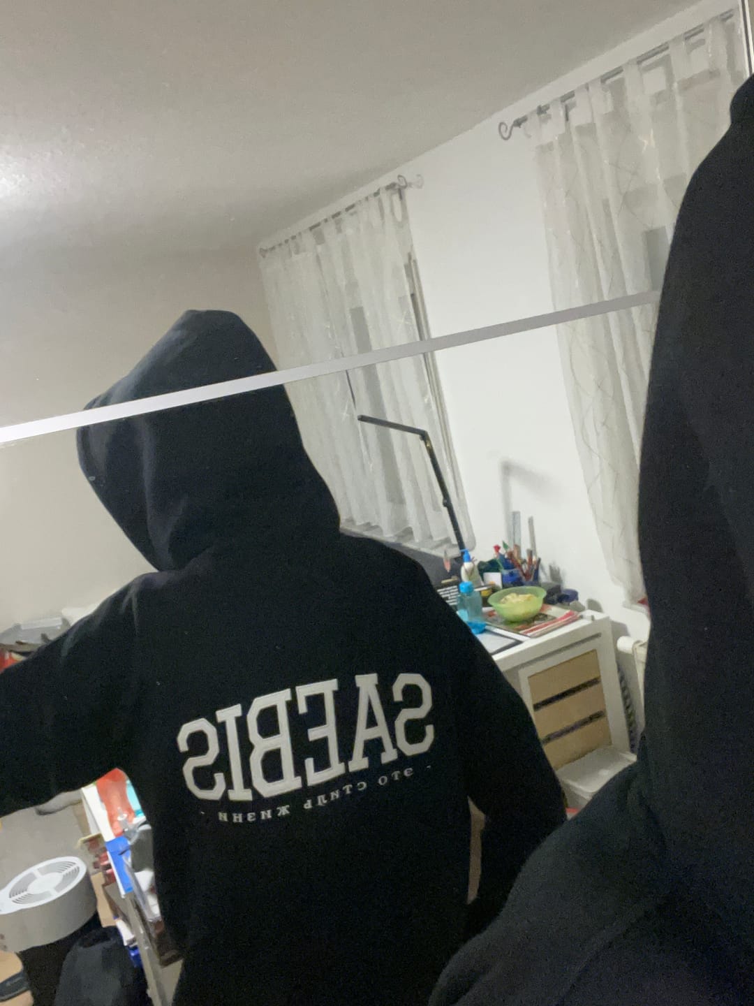 Customer photo review of Lifestyle Herren Zip Hoodie schwarz mit Stickerei by SAEBIS®