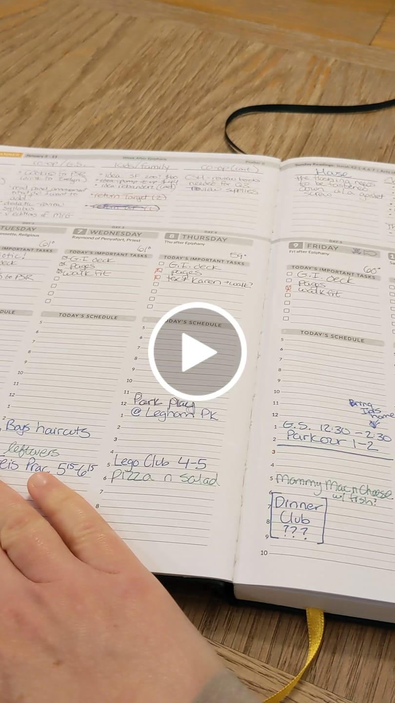 Customer video review of 2026 BIG Catholic Planner