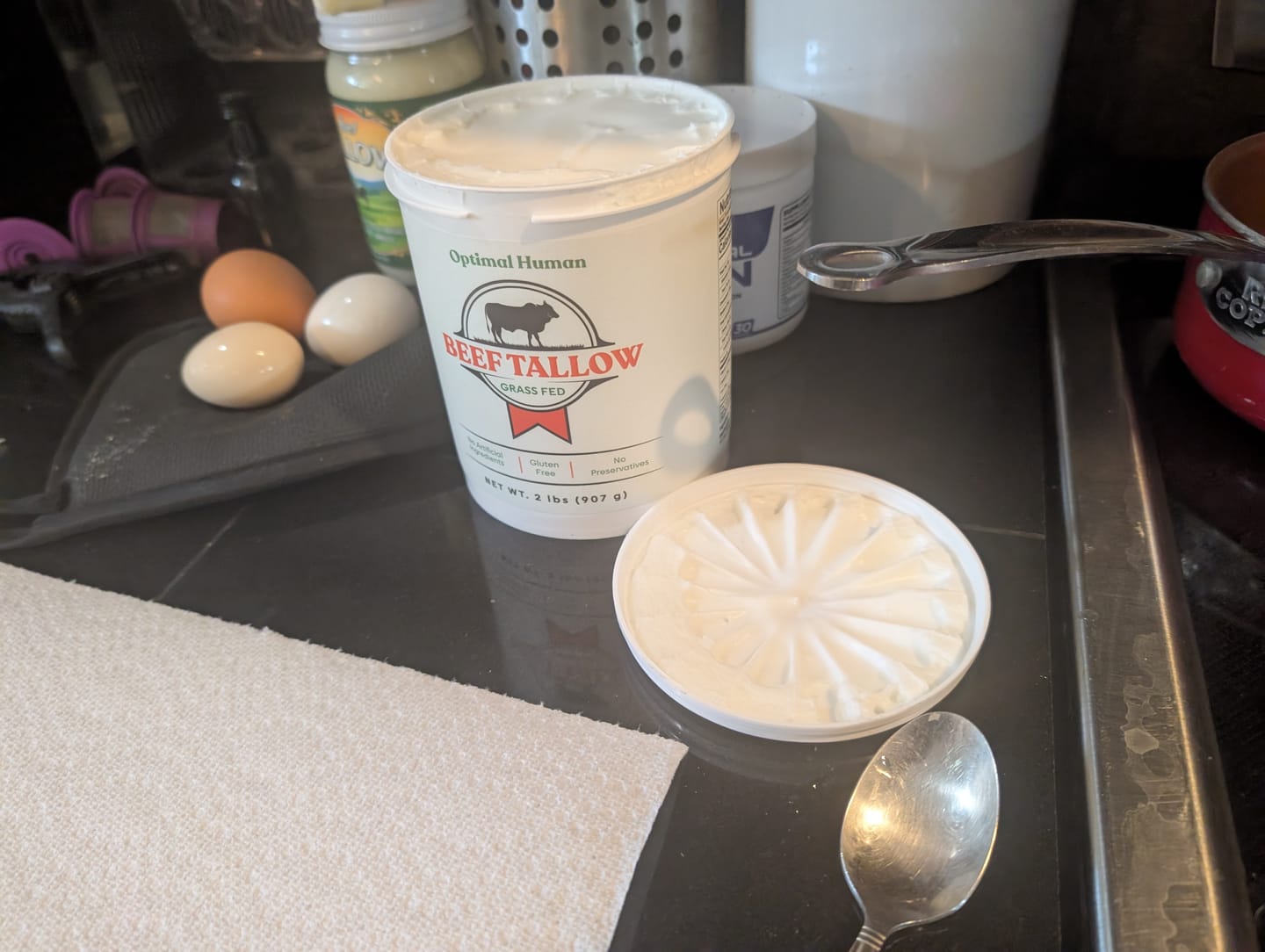 Customer photo review of Optimal Human Pure Grass-Fed Beef Tallow