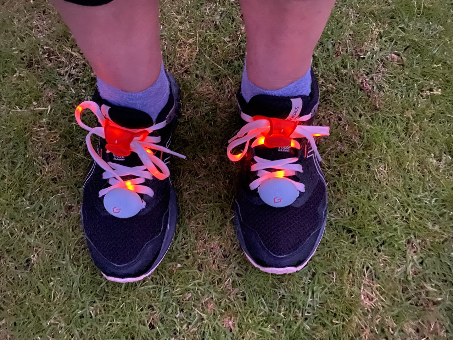 Customer photo review of Shoe Laces - Light Up by Glimmer Gear
