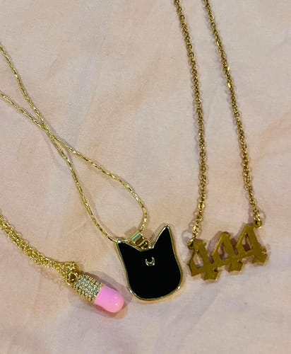 Customer photo review of ANGEL NUMBER NECKLACE