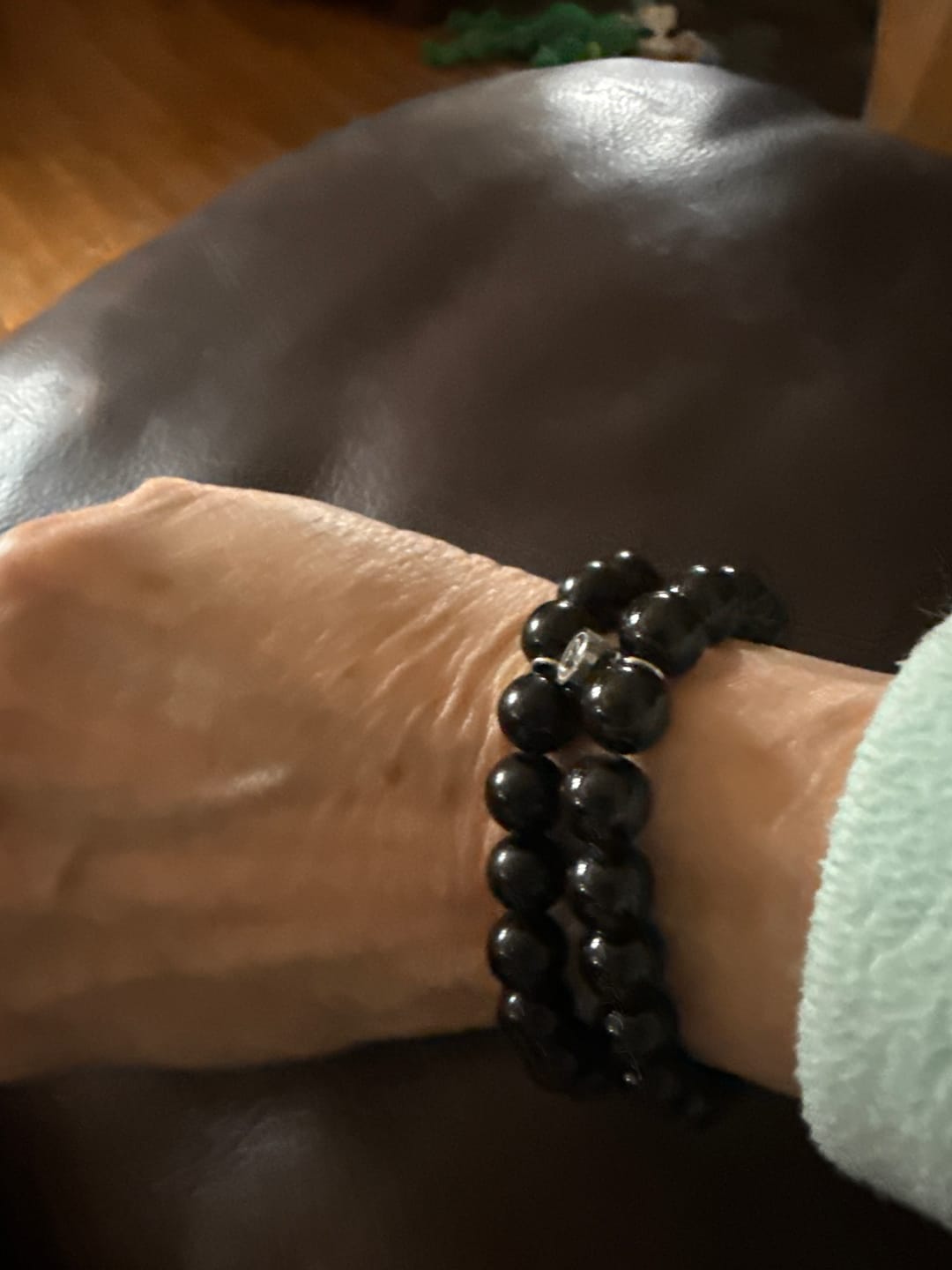 Customer photo review of Obsidian Bracelet