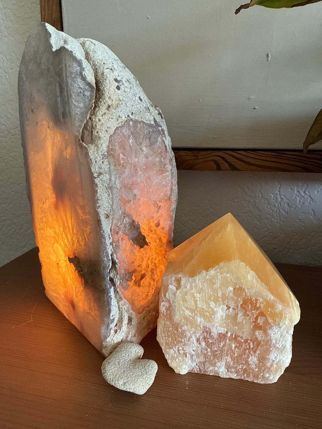 Customer photo review of Orange Calcite Polished Tip 2"-5"