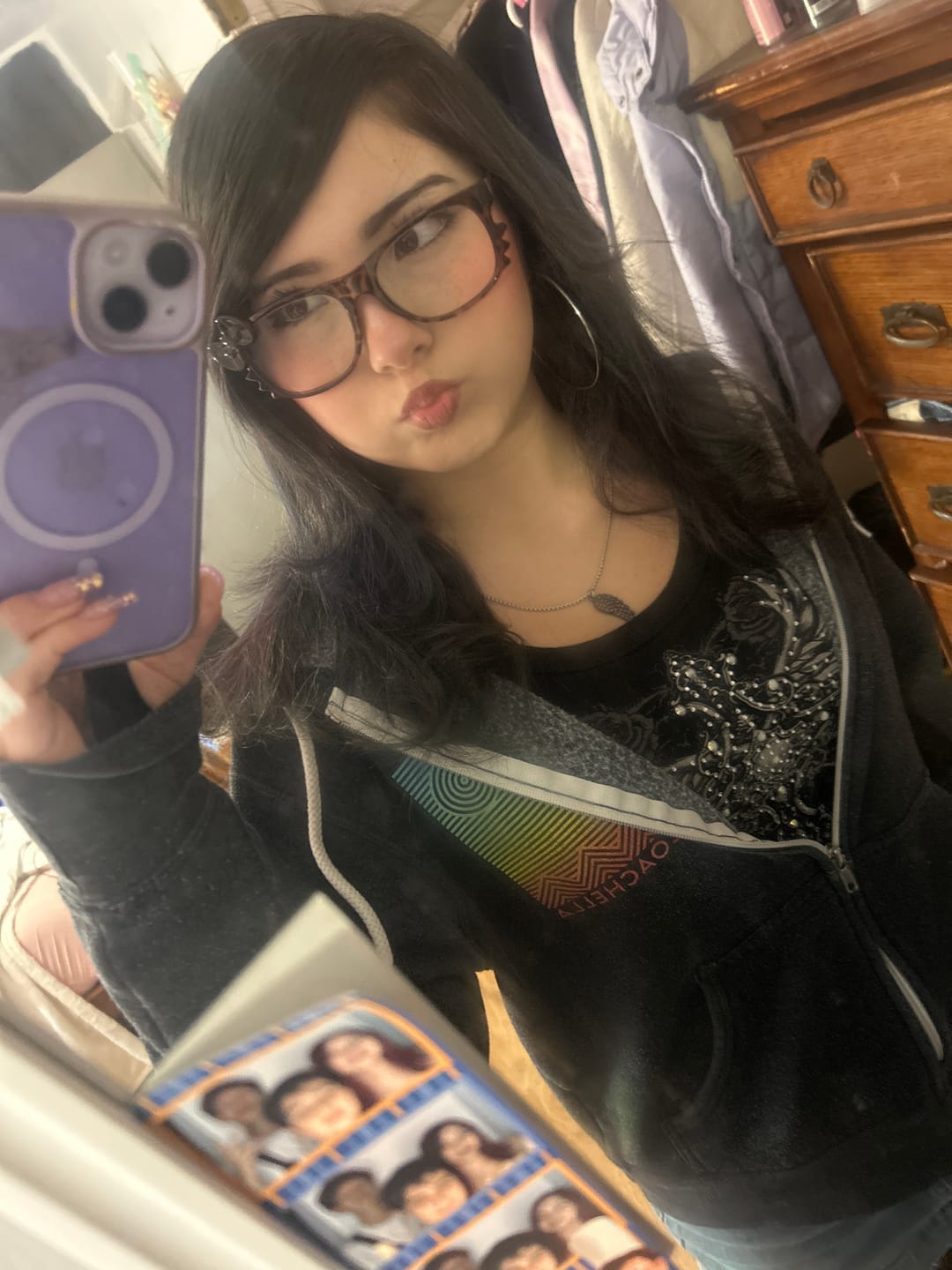 Customer photo review of Kitten Eyeglasses