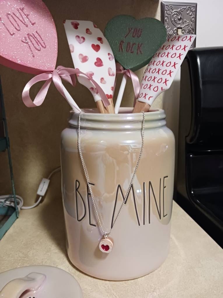 Customer photo review of Scented Shortcake Heart Cookie Necklace