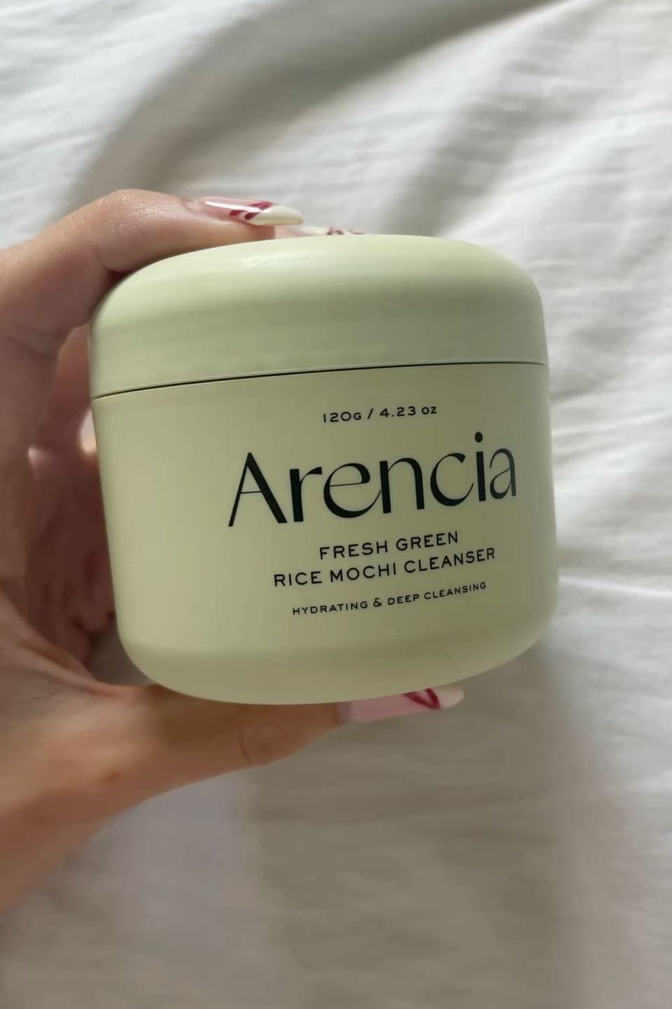 Customer photo review of Attīrošs līdzeklis ar zaļo tēju un Āzijas centellu Arencia Fresh Green Rice Mochi Cleanser