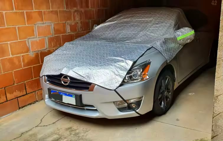 Customer photo review of Car Windshield Snow Cover – Frost & Sun Protection for Sedans & SUVs