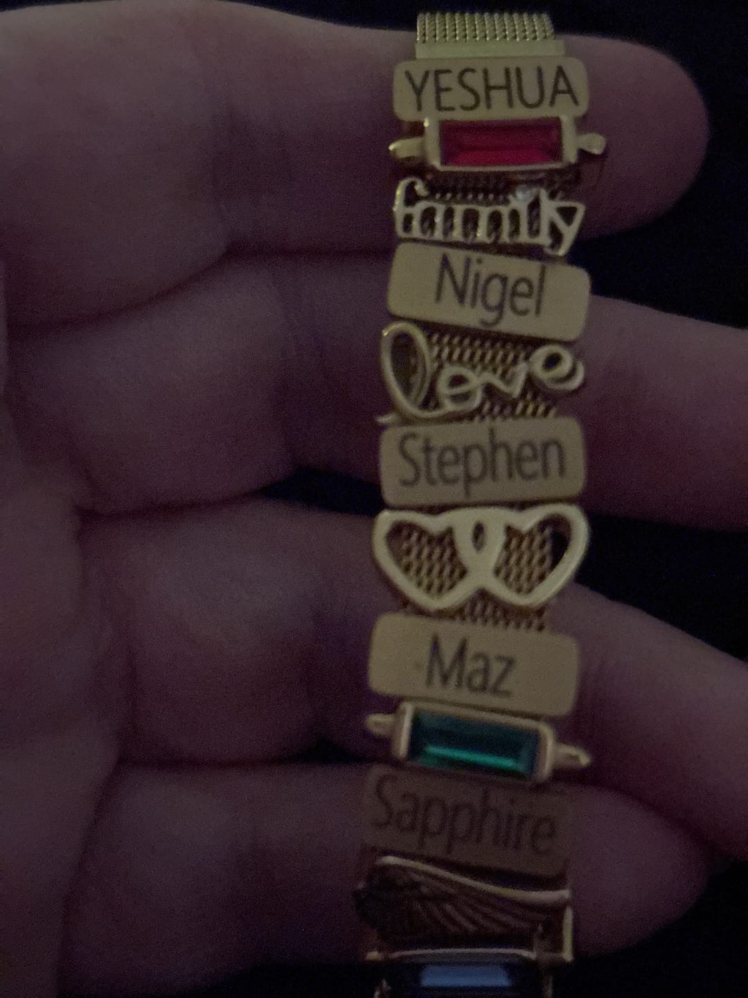 Customer photo review of Mesh charm love gold