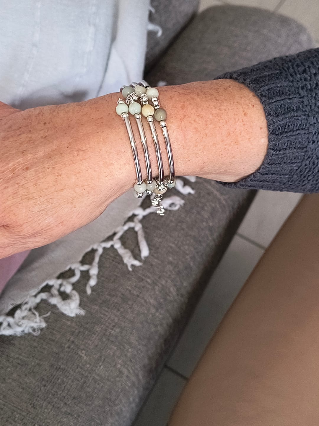 Customer photo review of Bracelet "Chance" en Pierres Naturelles