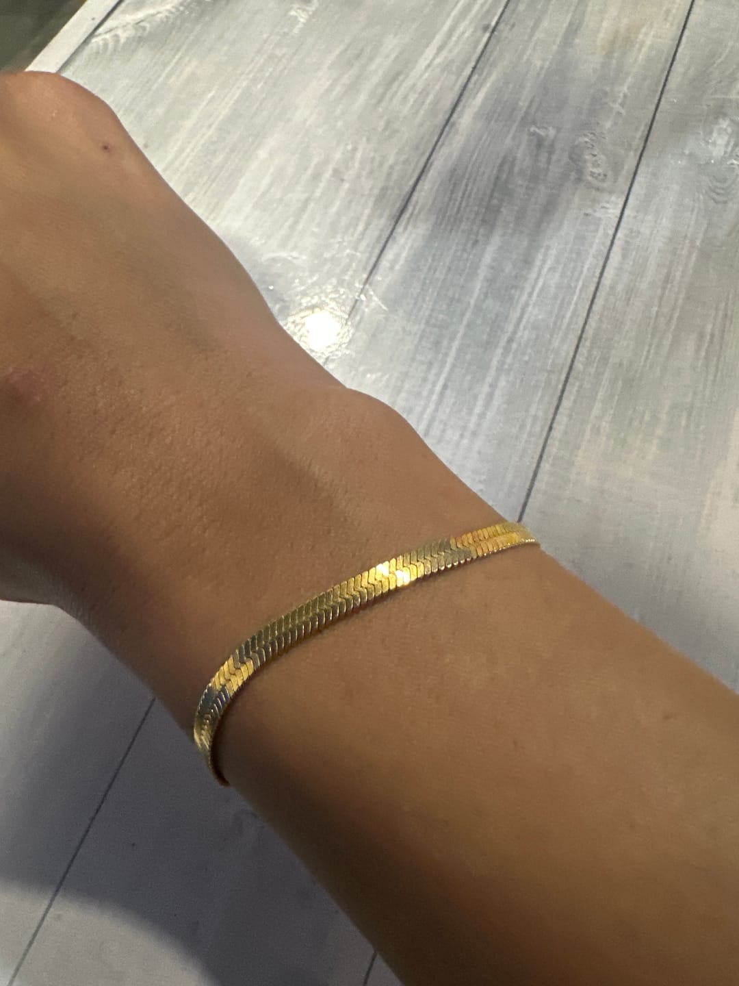 Customer photo review of Herringbone Bracelet - 4mm