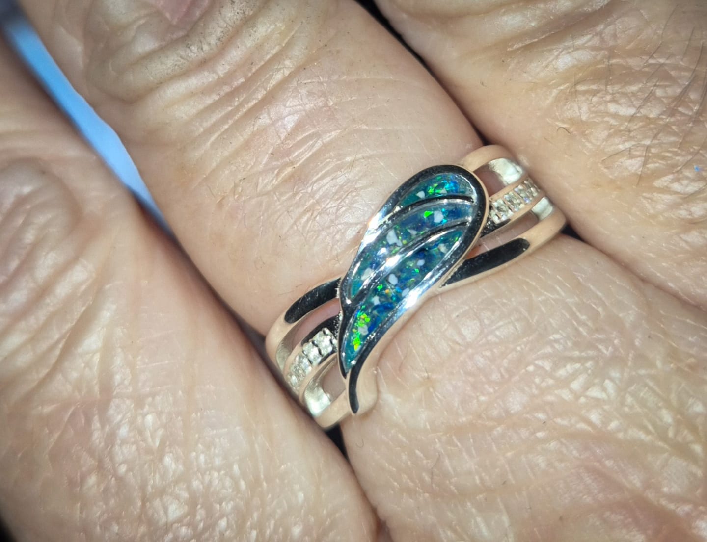 Customer photo review of Angel Wing Ring
