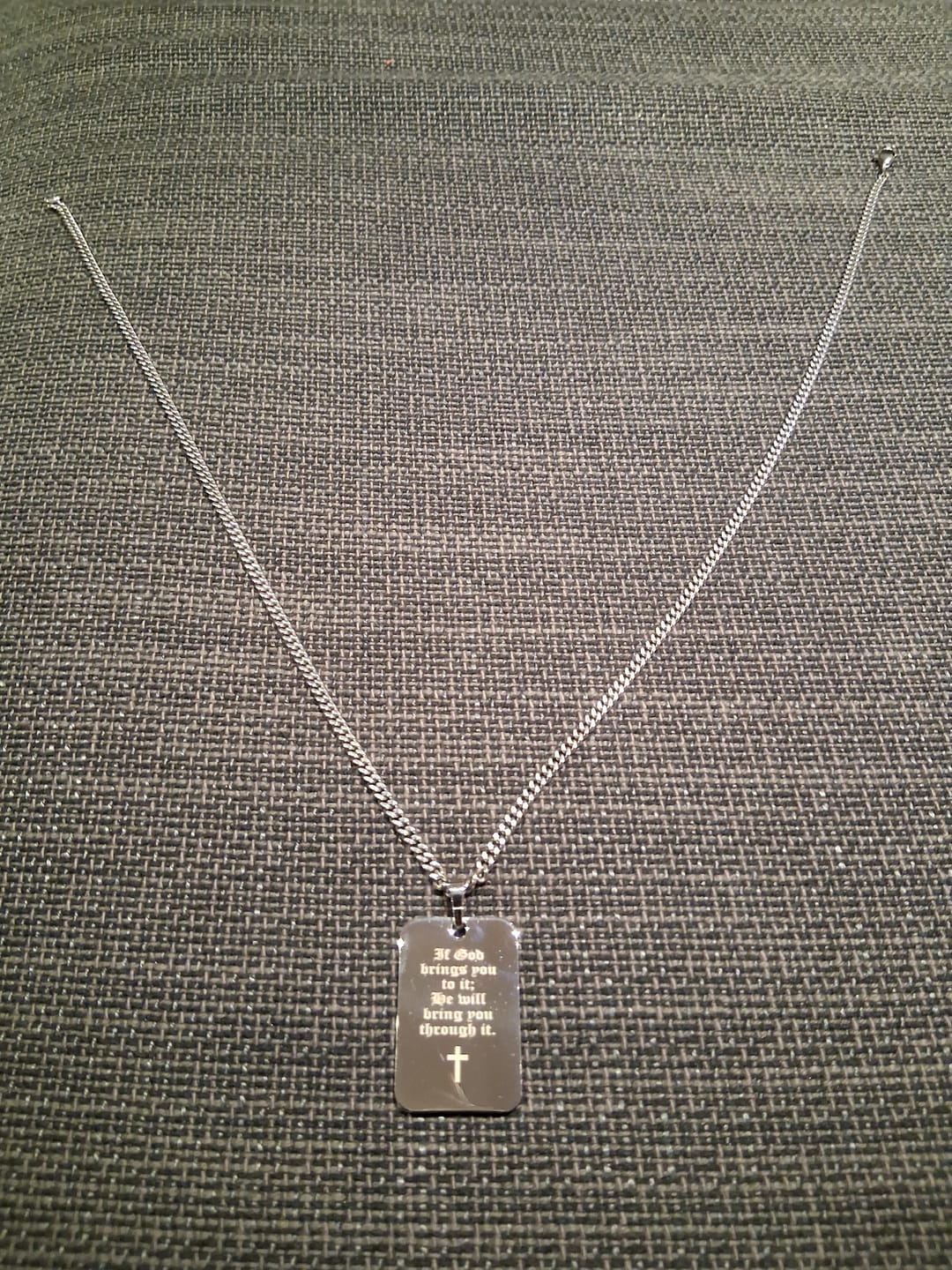 Customer photo review of Polished Dog Tag