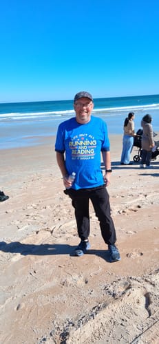 Customer photo review of Running & Reading T-Shirt