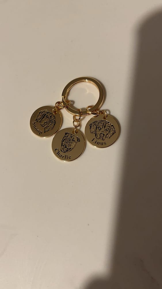 Customer photo review of Personalizovaná klíčenka s obličejem mazlíčka