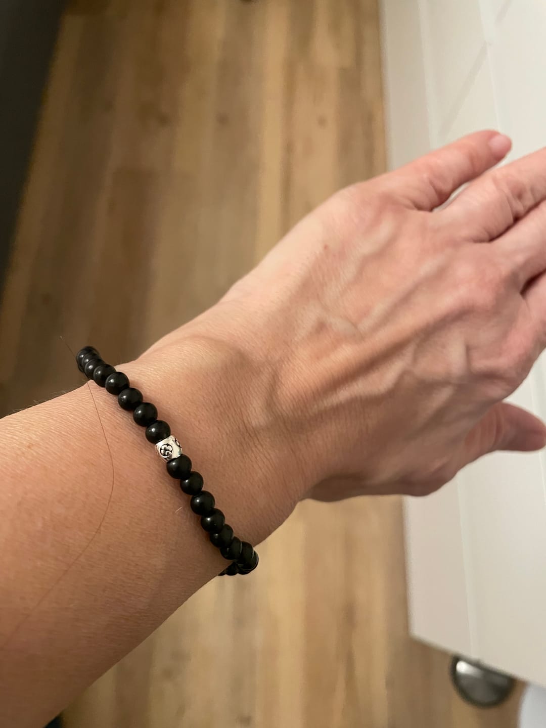 Customer photo review of Obsidian Armband - Perlen