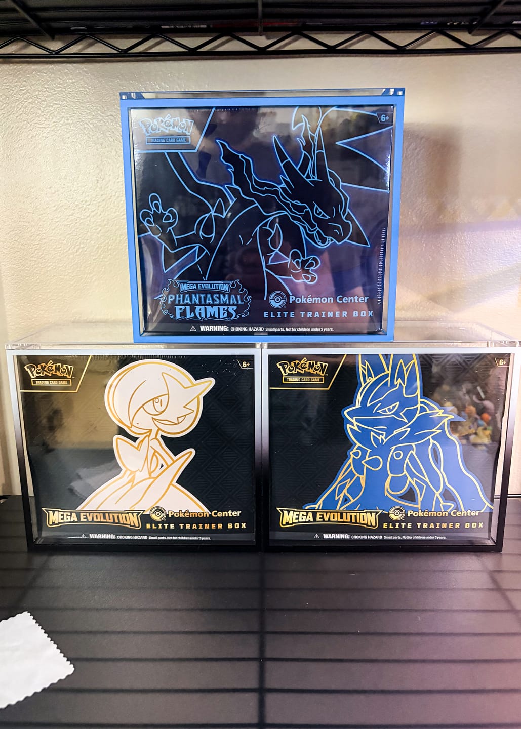 Customer photo review of Premium Colored Acrylic Pokemon Elite Trainer Box “ETB” Case