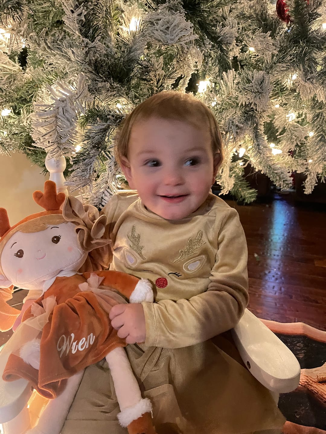 Customer photo review of Personalized Reindeer Girl