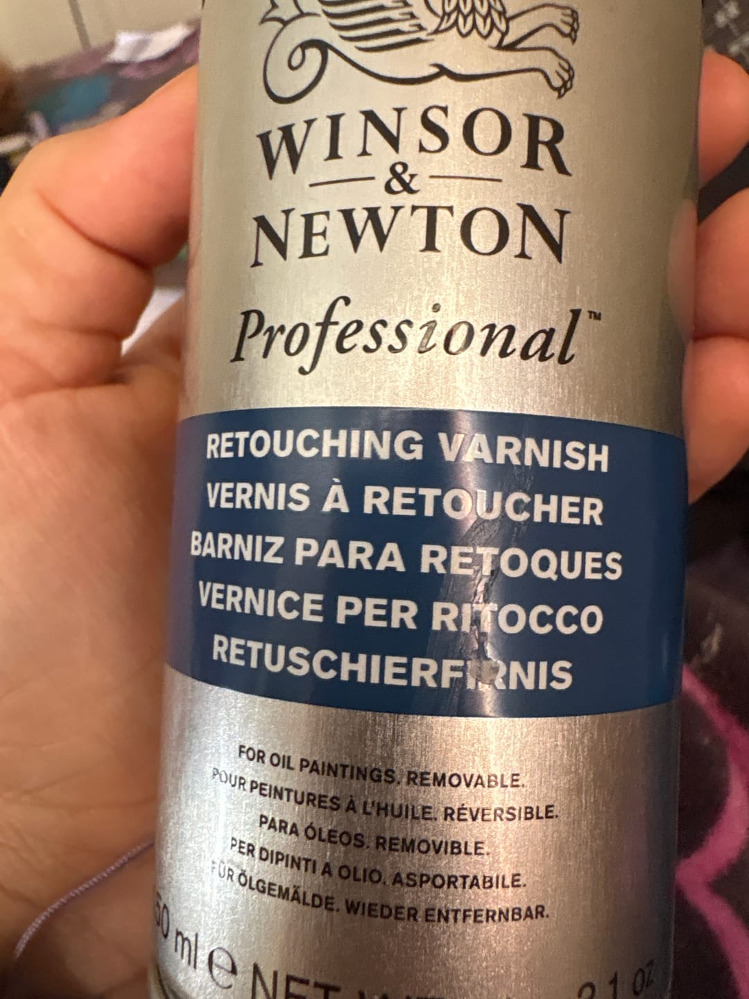 Customer photo review of Winsor & Newton Professional - Barniz para Retoques Spray