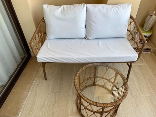 Customer photo review of طقم خارجي - كنبة مع ترابيزة - SHP461