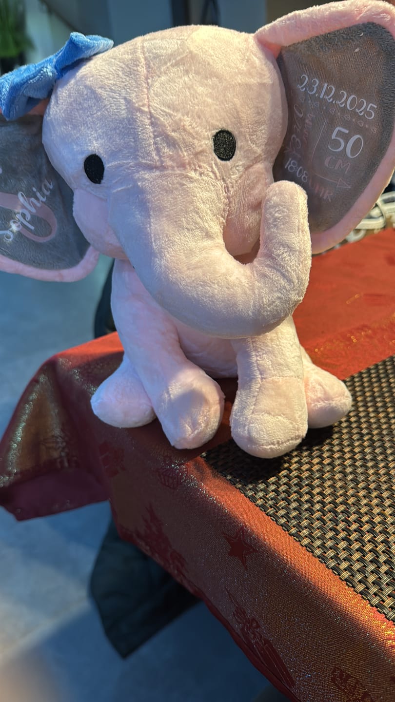 Customer photo review of Zur Geburt - Baby-Stofftier