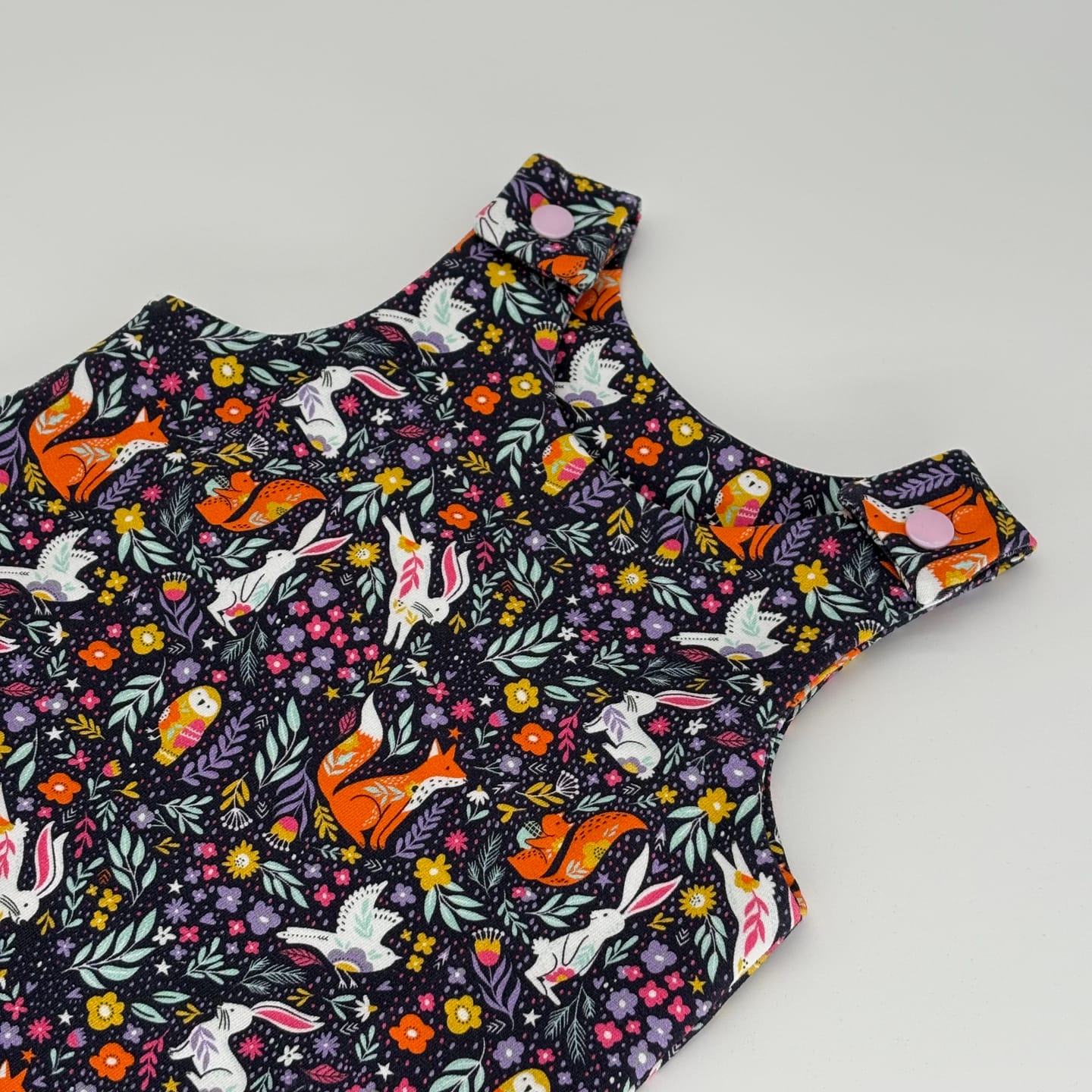 Customer photo review of Forest Animals on Deep Purple French Terry Fabric