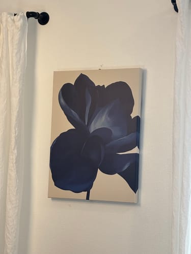 Customer photo review of Midnight Bloom Abstract Canvas Art