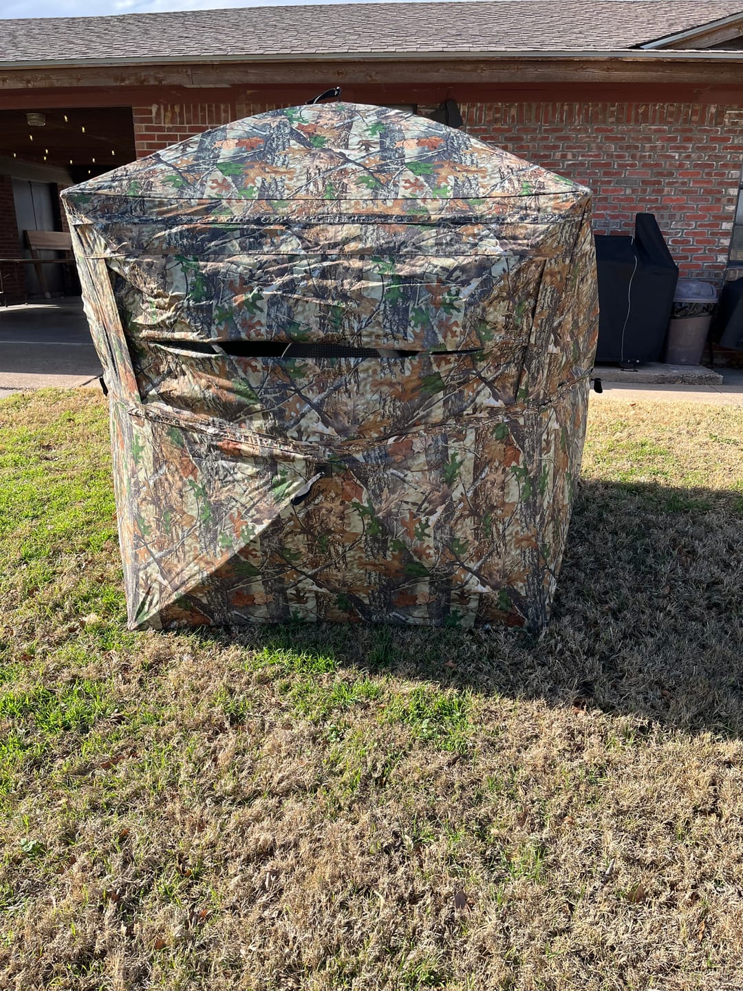 Customer photo review of VisX/VisMax See Through Hunting Blind, Pop Up Ground Deer Blind